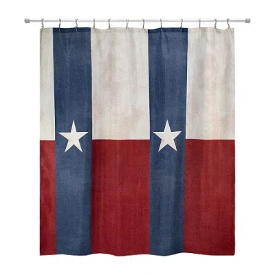 Avanti Texas Flag Shower Curtain In Red