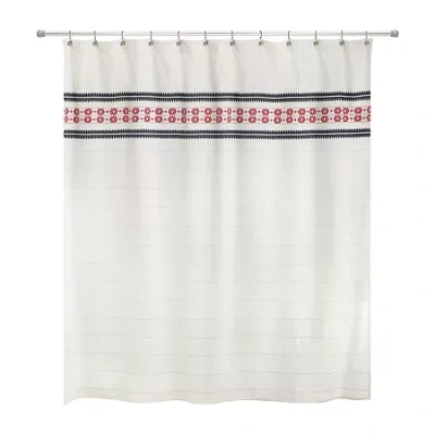 Izod Aspen Shower Curtain In Blue