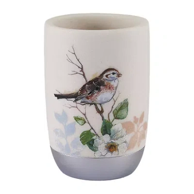 Avanti Love Nest Bird Motif Resin Tumbler In White