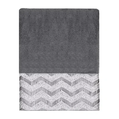 Avanti Chevron Galaxy Bordered Bath Towel In Gray