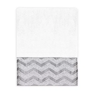Avanti Chevron Galaxy Bordered Bath Towel In White