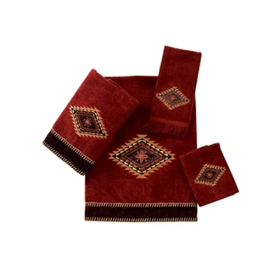 Avanti Mojave Embroidered Bath Towel Collection In Red