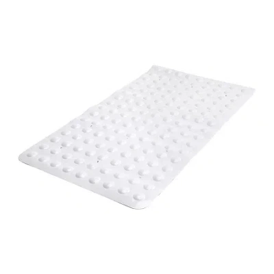 Kennedy International Mildew Proof Clear Bath Mat In White