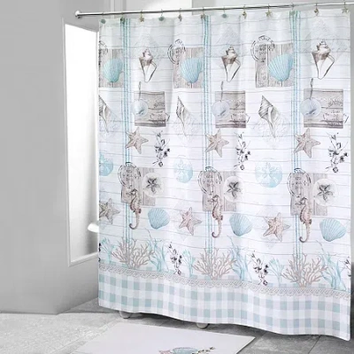 Avanti Farmhouse Shell Shower Curtain In Multi