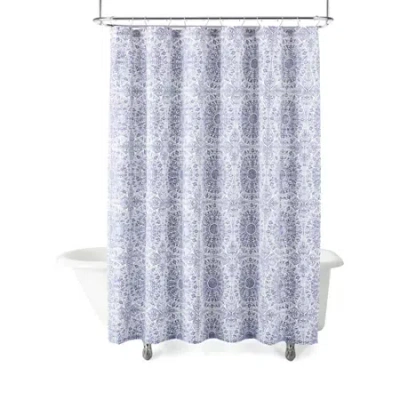 Liz Claiborne Medallion Shower Curtain In Blue