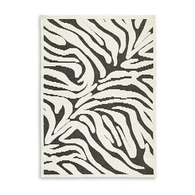 Signature Design By Ashley Thomwith Washable Indoor Rectangular Area Rug In Black