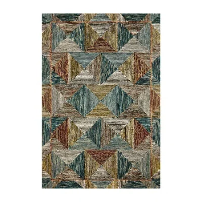 Loloi Spectrum Geometric Hooked Indoor Rectangular Accent Rug In Multi