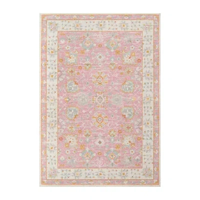 Momeni Anatolia Design No. 4 Indoor Rectangular Accent Rug In Pink