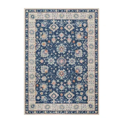 Momeni Anatolia Design No. 4 Indoor Rectangular Accent Rug In Blue