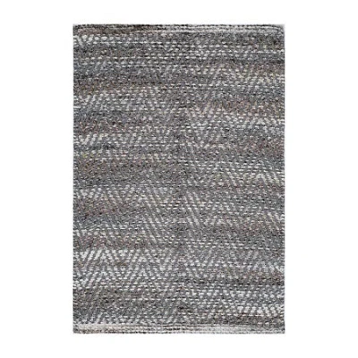 Riviera Home Rayon Chenille Woven Rectangular Accent Indoor Rugs In Gray