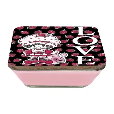 Courtside Market Strawberry Shortcake 20 oz Love Candy Dish Scented Jar Candle In Pink