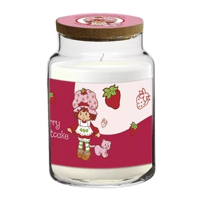 Courtside Market Strawberry Shortcake 26 oz Wave Scented Jar Candle In Pink
