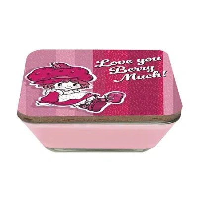 Courtside Market Strawberry Shortcake 20 oz Love You Berry Much Candy Dish Scented Jar Candle In Pink