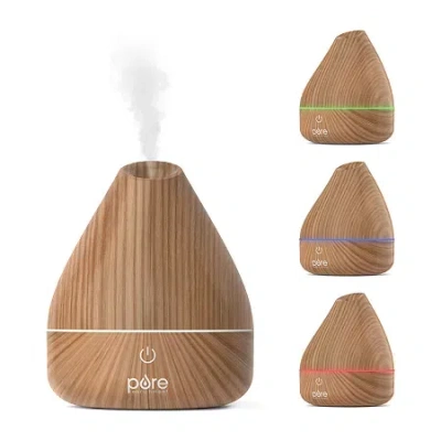 Pure Enrichment Purespa Natural Wood Aroma Oil Diffuser In Brown