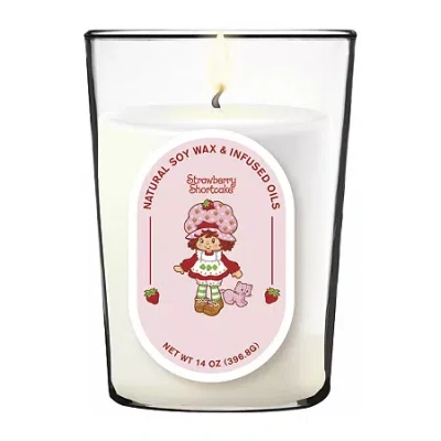 Courtside Market Strawberry Shortcake 14 oz Raspberry Tart Pill Shape Scented Jar Candle In Pink