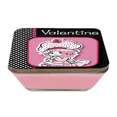 Courtside Market Strawberry Shortcake 20 oz Barry Besties Candy Dish Scented Jar Candle In Pink