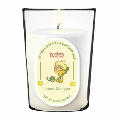 Courtside Market Strawberry Shortcake 14 oz Lemon Meringue Pill Shape Scented Jar Candle In Yellow