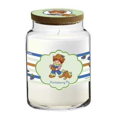 Courtside Market Strawberry Shortcake 26 oz Huckleberry Pie Striped Scented Jar Candle In Green