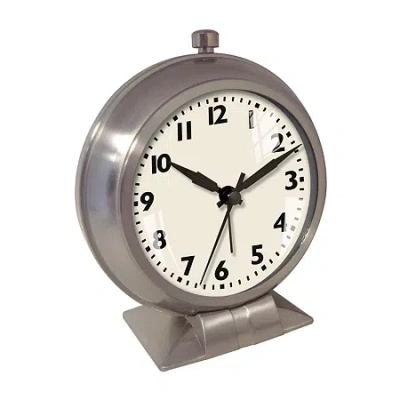 Westclox Big Ben Metal Case Bedside Alarm Clock With White Dial In Silver