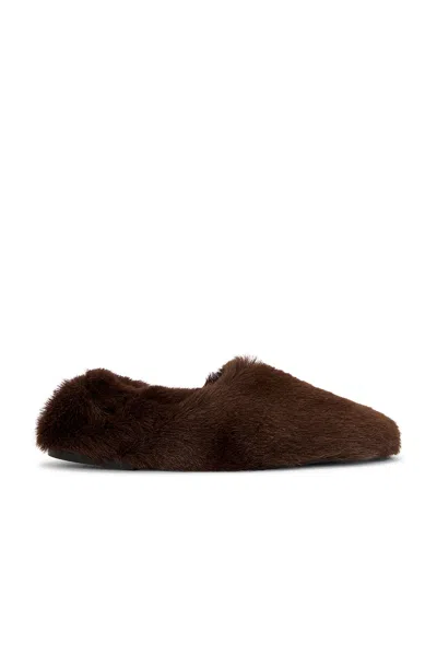 Proenza Schouler Ruched Tee Slipper In Brown