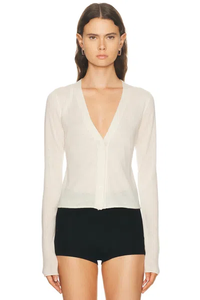Skims Sheer Cashmere Cardigan In Neutral