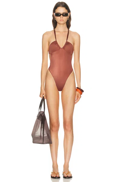 Tropic Of C Solana One Piece Swimsuit In Brown