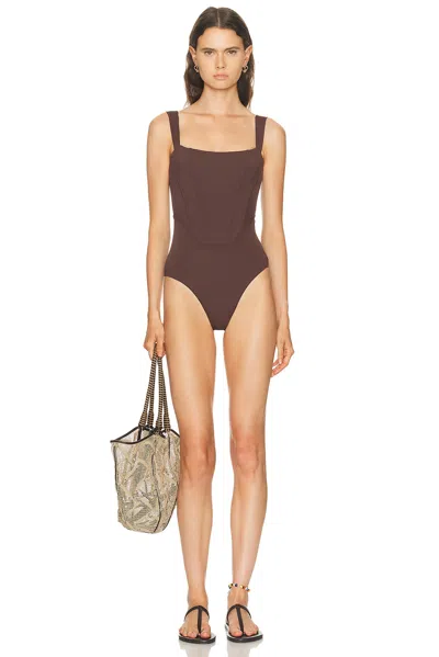 Staud Adelaide One Piece In Brown