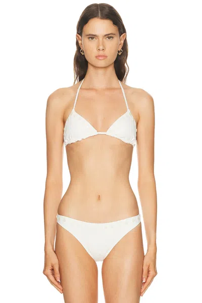 Staud Lido Bikini Top In White