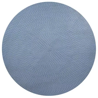 Better Trends Sunsplash Braided Reversible Indoor Outdoor Round Area Rug In Blue