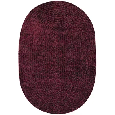Better Trends Chenille Braid Oval Accent Rug In Red