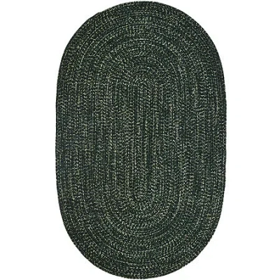 Better Trends Chenille Braid Oval Accent Rug In Green