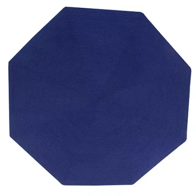 Better Trends Alpine Braided Reversible Indoor Octagon Area Rug In Blue