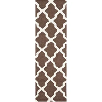 Safavieh Gale Rectangular Wool Runner Rug In Brown