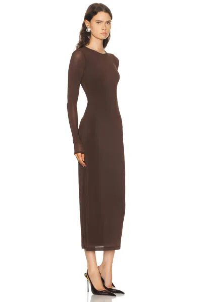 Wardrobe.nyc Sheer Midi Dress In Animal Print