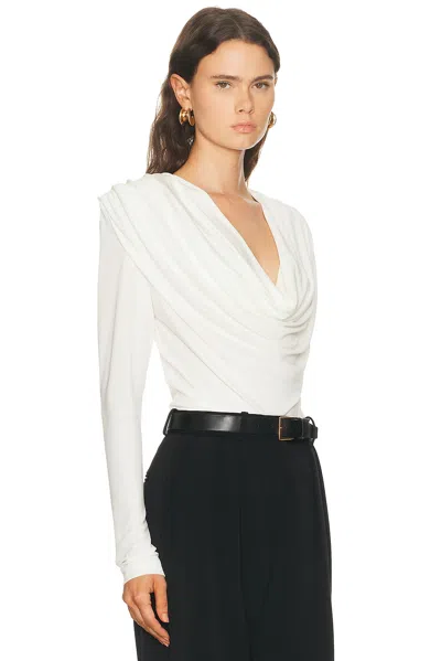 Wardrobe.nyc Wardrobe. Nyc Draped Jersey Top In White