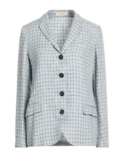 Massimo Alba Woman Blazer Azure Size L Linen In Blue