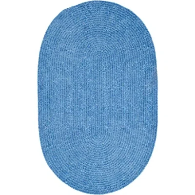 Better Trends Chenille Braid Oval Area Rug In Blue