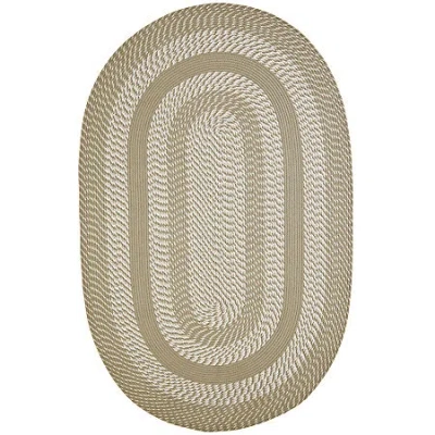 Better Trends Newport Braid Oval Rug In Sand