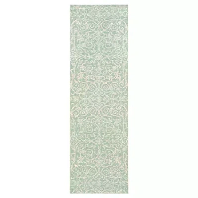 Couristan Summer Quay Indoor/outdoor Rectangular Runner Rug In Green