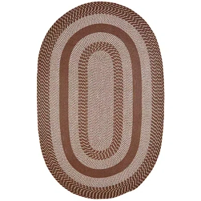 Better Trends Newport Braid Oval Rug In Brown