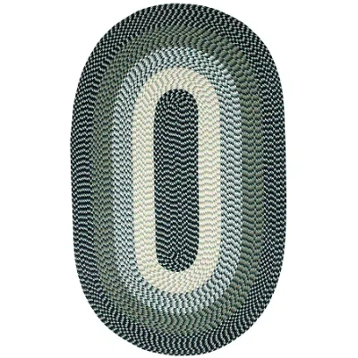 Better Trends Alpine Braided 20"x30" Indoor Oval Accent Rug In Green