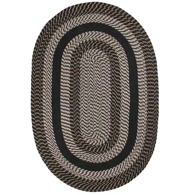 Better Trends Newport Braid Oval Rug In Black