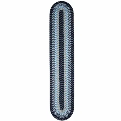 Better Trends Alpine Braided 2'x9' Indoor Oval Runner In Blue