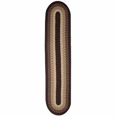Better Trends Alpine Braided 2'x9' Indoor Oval Runner In Brown