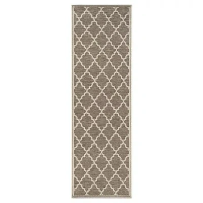 Couristan Ocean Port Indoor/outdoor Rectangular Runner Rug In Brown