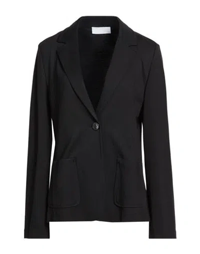 Diana Gallesi Woman Blazer Black Size 10 Viscose, Polyamide, Elastane In Black