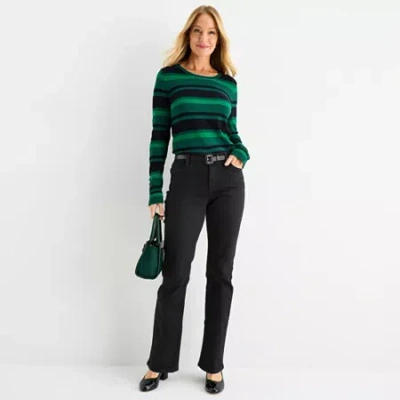 Liz Claiborne Sara Womens Bootcut Jean In Black