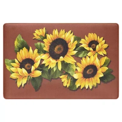 Achim Black Eyed Susan Anti-fatigue 18"x30" Kitchen Mat In Multi