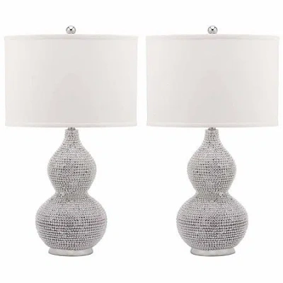 Safavieh Nicole Bead Base Lamp In Silver