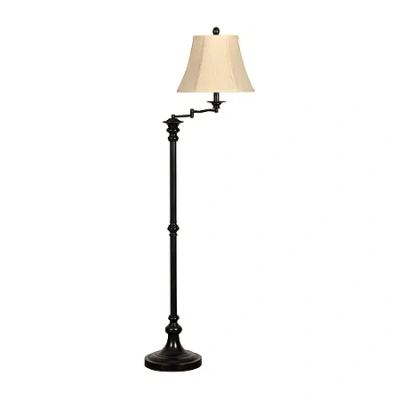 Stylecraft Menlo Bronze Floor Lamp In Brown